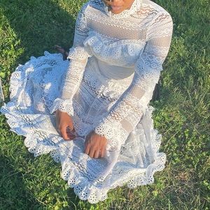 White lace fashion nova dress